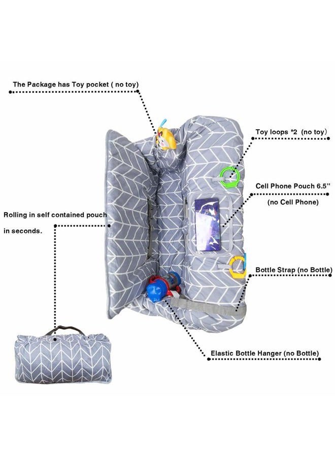 ICOPUCA Shopping Cart Covers for Baby with Pillow, Seat positioner Cotton High Chair Cover, Machine Washable for Infant, Toddler, Boy or Girl (Square) - Image 4