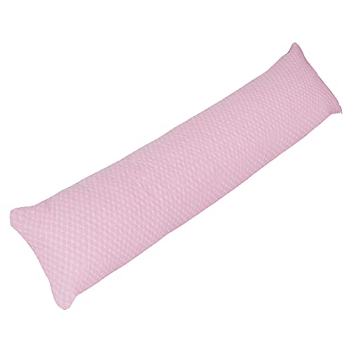 Lavish Home Memory Foam Body Pillow- for Side Sleepers, Back Pain, Pregnant Women, Aching Legs and Knees, Hypoallergenic Zippered Protector by Lavish Home (Pink) - Image 1