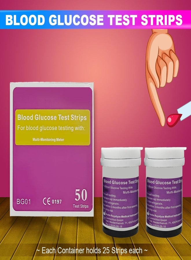 amiciCare Blood Glucose Test Strips (50 Pcs) - Image 2