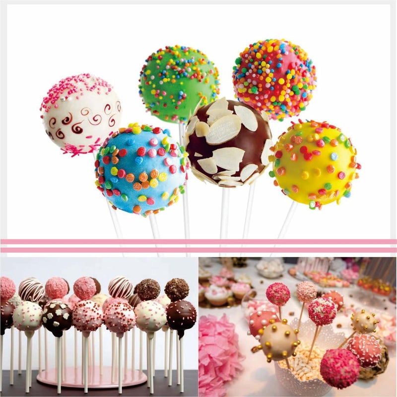 SV Silicone Cake Pop Molds, 20 Cavity Lollipop Molds with 100pcs Cake Pop Sticks 100pcs Candy Treat Bags 100pcs Gold Ties, Cake Pop Kit for Lollipop Chocolate Making and Packing - Image 3