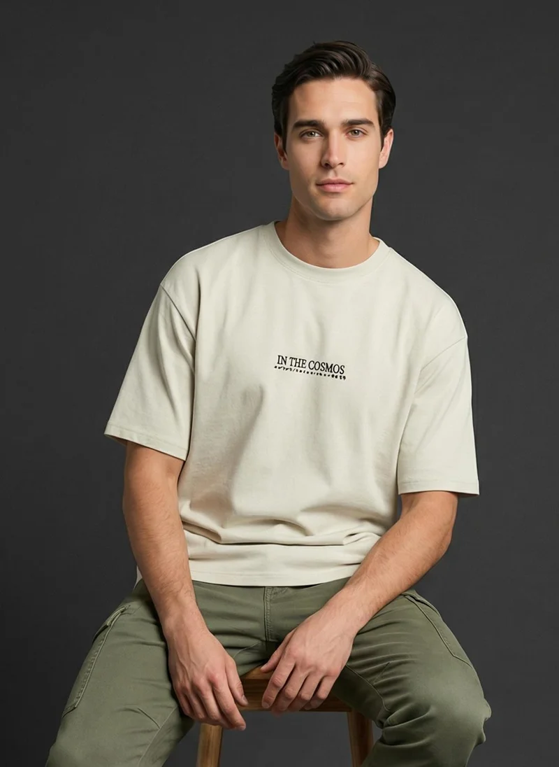 NOBERO NOBERO Men's Premium Oversized Printed T-Shirt