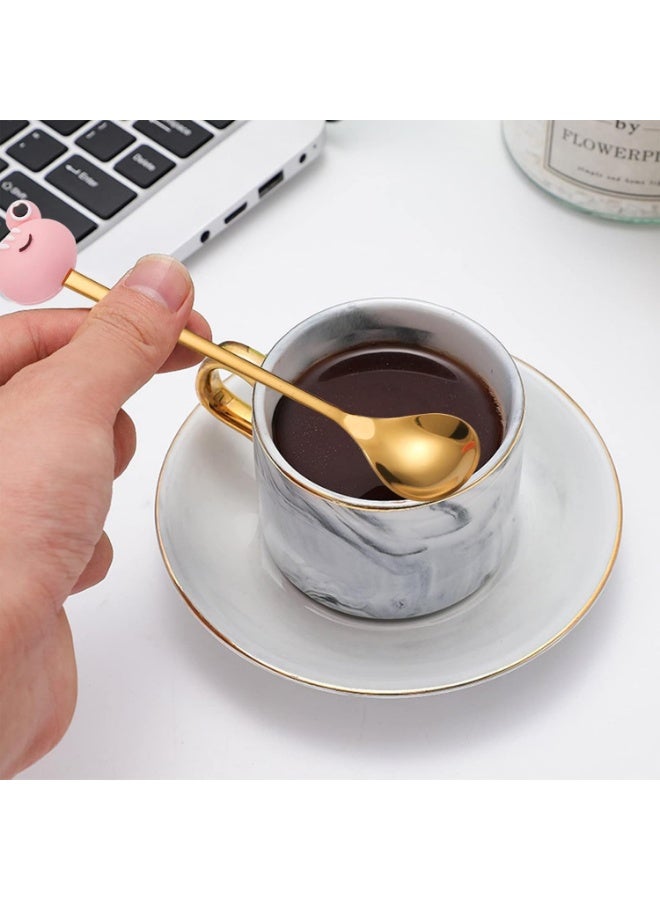 Set of 6 Stainless Steel Coffee and Dessert Spoons - Assorted Stylish Designs Suitable for Fruits, Cakes, Coffee, Ice Cream, and Hot Drinks | Product Code: 295 - Image 2