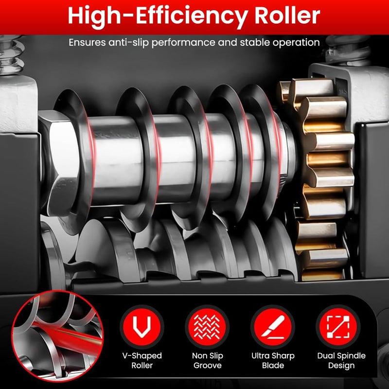 Serplex آلة تقشير الكابلات 6 في 1 مع يدوي/مطرقة كهربائية، أداة تقشير الأسلاك، 5 قنوات لأداة تقشير الكابلات بقطر 1-17 مم، أداة تقشير الكابلات الثابتة على الطاولة - Image 4
