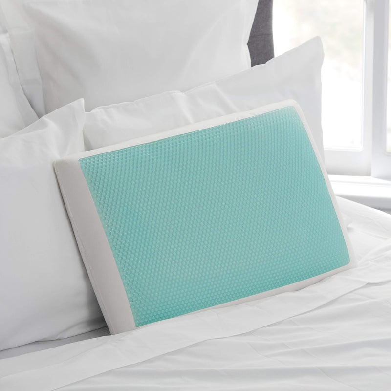 Sealy Sealy Essentials Memory Foam Gel Cooling Pillows StandardQueen 1 Count Pack of 1White 