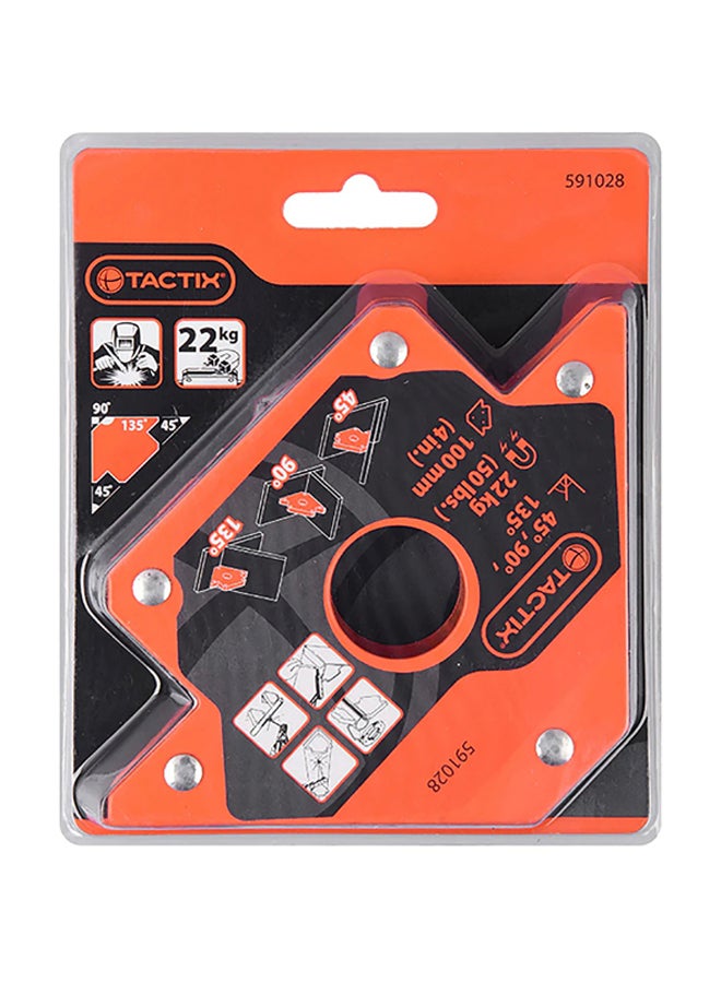 Tactix Precision Engineered Lightweight Durable Arrow Magnetic Welding Holder Orange and Black 22 kg 591028 - Image 1