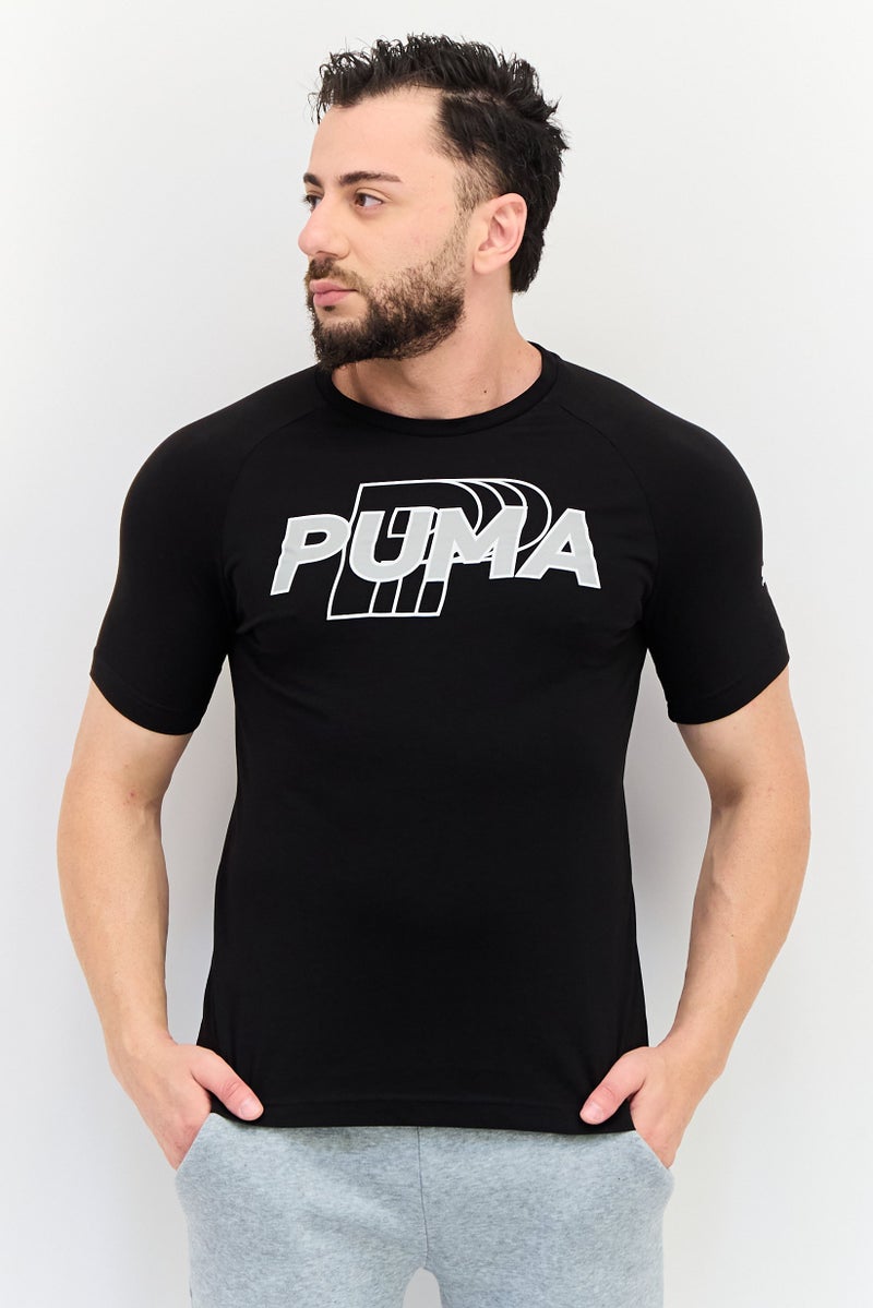PUMA Men Sportswear Fit Short Sleeve Outdoor T-Shirt, Black - Image 1