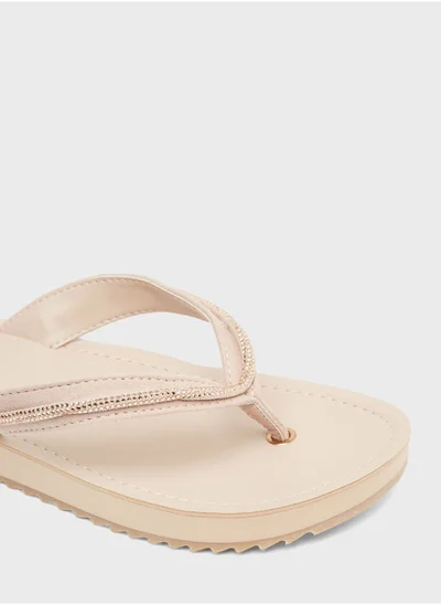 ALDO Polo Flip Flops Beige