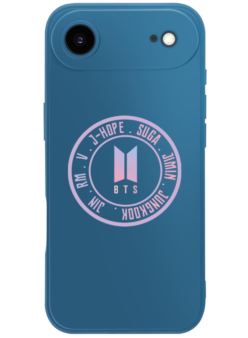 Theodor Protective Slim Fit Case Liquid Silicone Cover with Full Body Protection Anti-Scratch Shockproof Case For Apple iPhone 17 Air (Blue) BTS sticker - Image 1