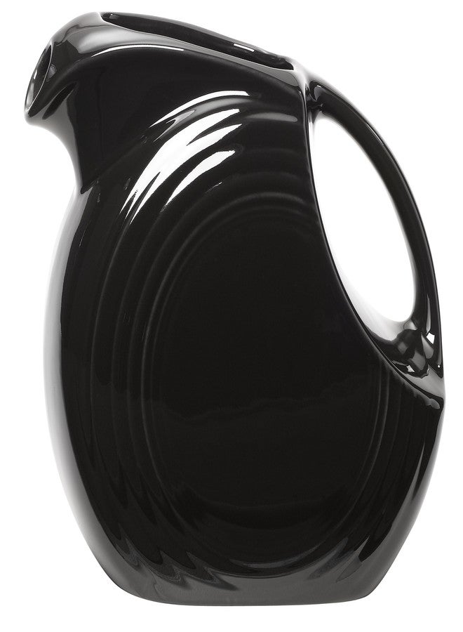 Homer Laughlin Fiesta 67-1/4-Ounce Large Disk Pitcher, Black - Image 1