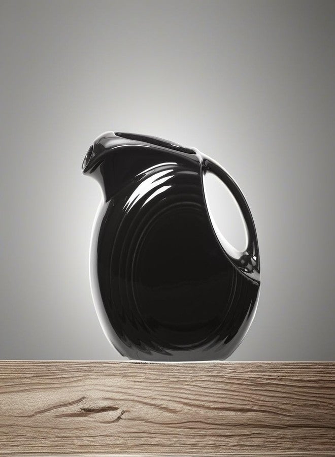 Homer Laughlin Fiesta 67-1/4-Ounce Large Disk Pitcher, Black - Image 2