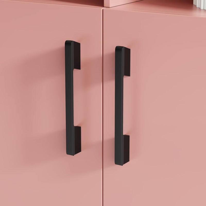 LAPO 2 Pack Cabinet Handles 8 inch Aluminum Handle for Tv Cabinets and Drawer Pull Handles for Drawer of Kitchen Bedroom Office Cabinet Wardrobe with Screws Black 200mm 8 inch MOH - Image 2