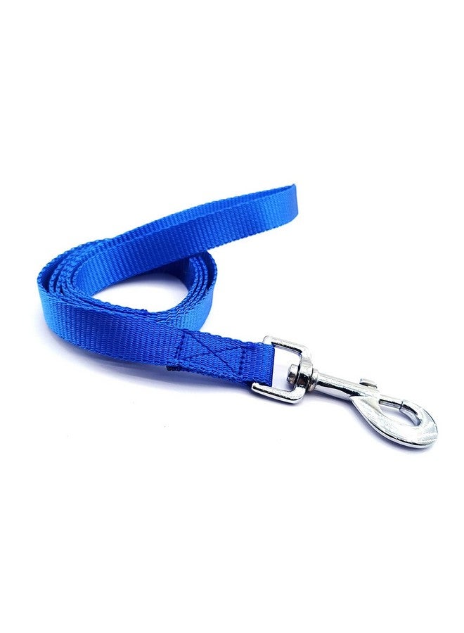Nylon 22 Mm Leash And Collar Set, Adjustable Soft Plain Strip Dog 0.75 Inch Collar & Leash Set For Small And Medium Breeds Dog And Puppies (Blue) - Image 4
