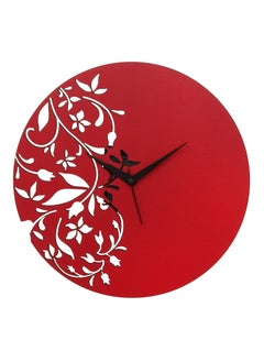Webelkart Webelkart Stylish Beautiful Wooden Round Wall Clock Without Glass (30 cm x 30 cm x 2.8 cm, Red)  - Image 2