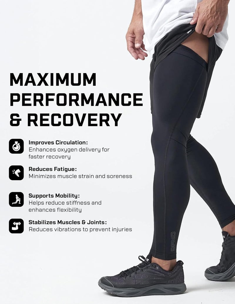 DFND Store Unisex Recovery Rx Compression Leg Sleeves (2 Pack) – For Injury Relief, Recovery & Enhanced Performance – Made in USA - Image 3