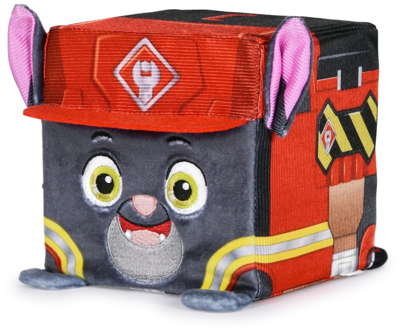 Rubble & Crew Stuffed Animals, Charger, 4-Inch Cube-Shaped Plush Toy for Kids Ages 3 and Up - Image 1