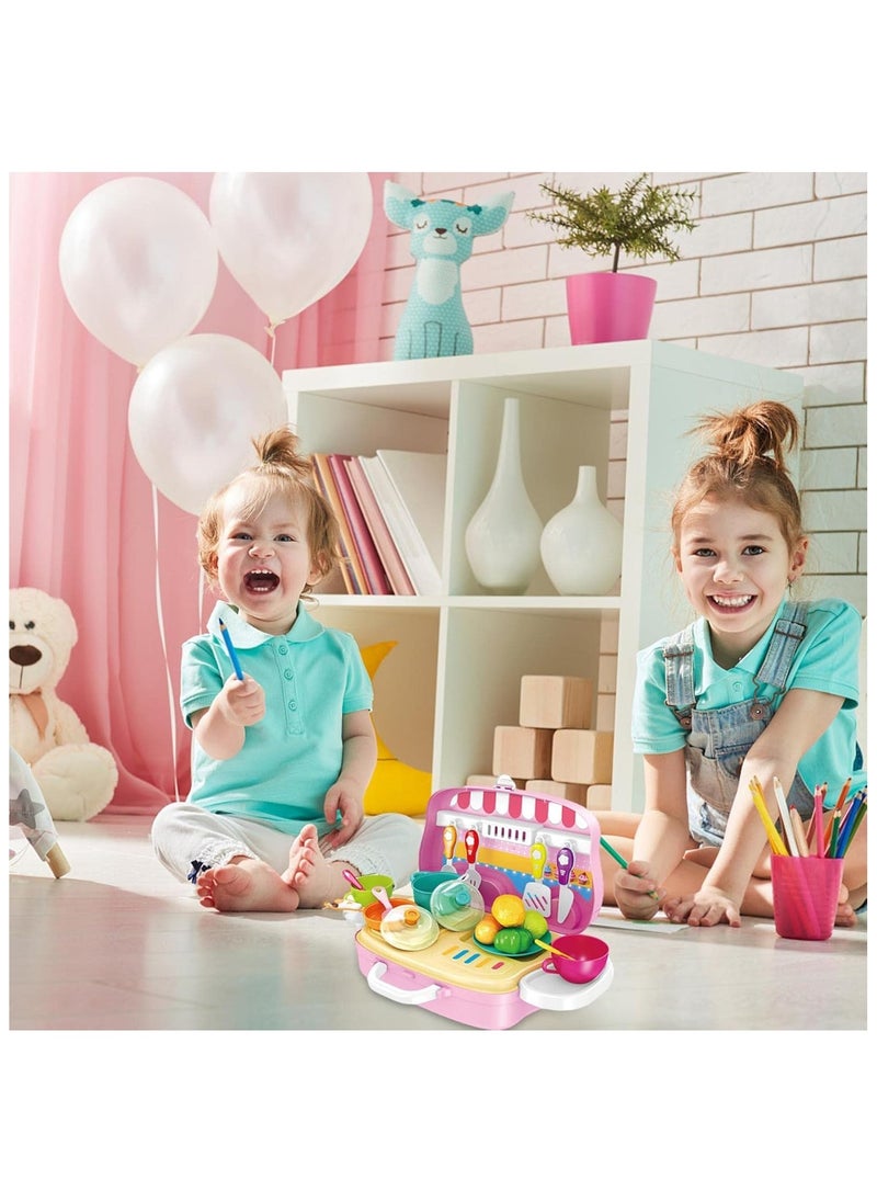 TOY GARDEN Cooking Food Playset, Kids Play Kitchen Set, Pretend Food Toy, Funny Toy Kitchen, Food Kitchen Playset For Girls And Boys  - Image 2
