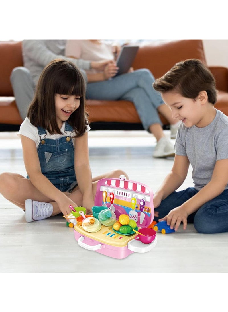 TOY GARDEN Cooking Food Playset, Kids Play Kitchen Set, Pretend Food Toy, Funny Toy Kitchen, Food Kitchen Playset For Girls And Boys  - Image 3
