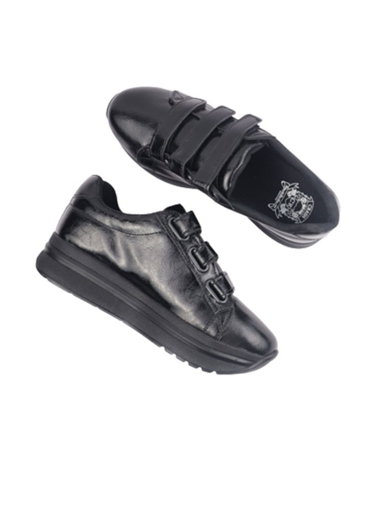 كراش حذاء رياضي كاجوال جلد - أسود - Image 4