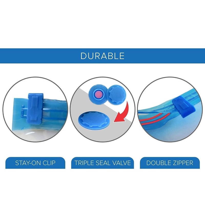 FLOPRO Vacuum Storage Bags 80 Space Saving with Hand Pump Pack Of 5 - Image 5