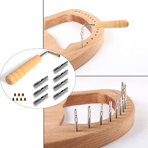 Cheerock 7Pcs Tuning Pin Nails for Lyre Harp Strings and Other Small Harp Musical Stringed Instrument with L-shape Tuning Wrench - Image 4