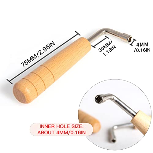 Cheerock 7Pcs Tuning Pin Nails for Lyre Harp Strings and Other Small Harp Musical Stringed Instrument with L-shape Tuning Wrench - Image 2
