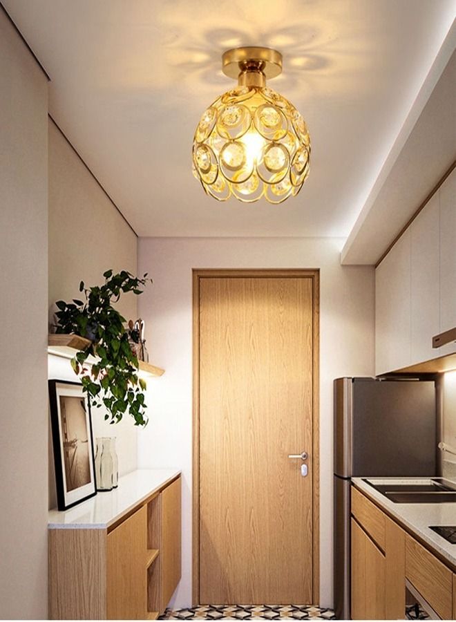 fashionhome Modern Creative Iron Oxeye Golden Lamp for Living Room Bedroom Balcony Ceiling Lighting Fixture  - Image 1