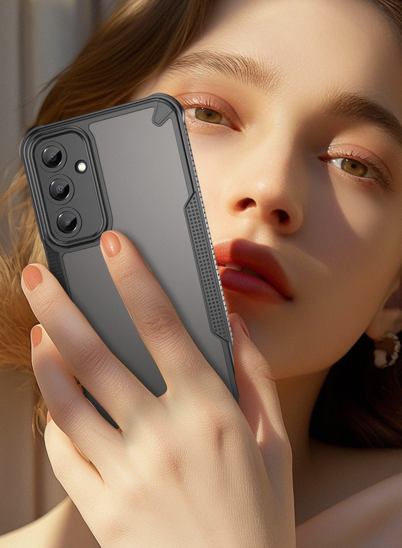 for Samsung Galaxy A16 4G/5G Case, TPU + PC Cover Full Portection Shockproof Flexible Frosted Phone Case for Samsung Galaxy A16 4G/5G, Black - Image 2