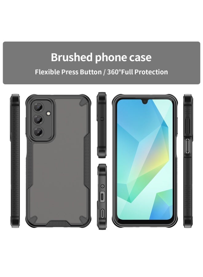 for Samsung Galaxy A16 4G/5G Case, TPU + PC Cover Full Portection Shockproof Flexible Frosted Phone Case for Samsung Galaxy A16 4G/5G, Black - Image 3