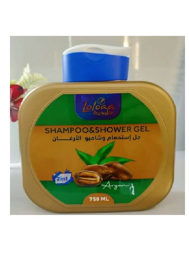 Loloaa ٍshampoo and shower gel Argan  750 ml 