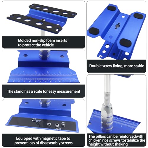RC Lelut RC Car Stand RC Repair Stand 360 Degree Rotation Lift or Lower for Traxxas Arrma Redcat Axial RC4WD HSP Losi 18 110 112 116 Scale RC Crawler Car Truck Buggies Navy Blue - Image 5