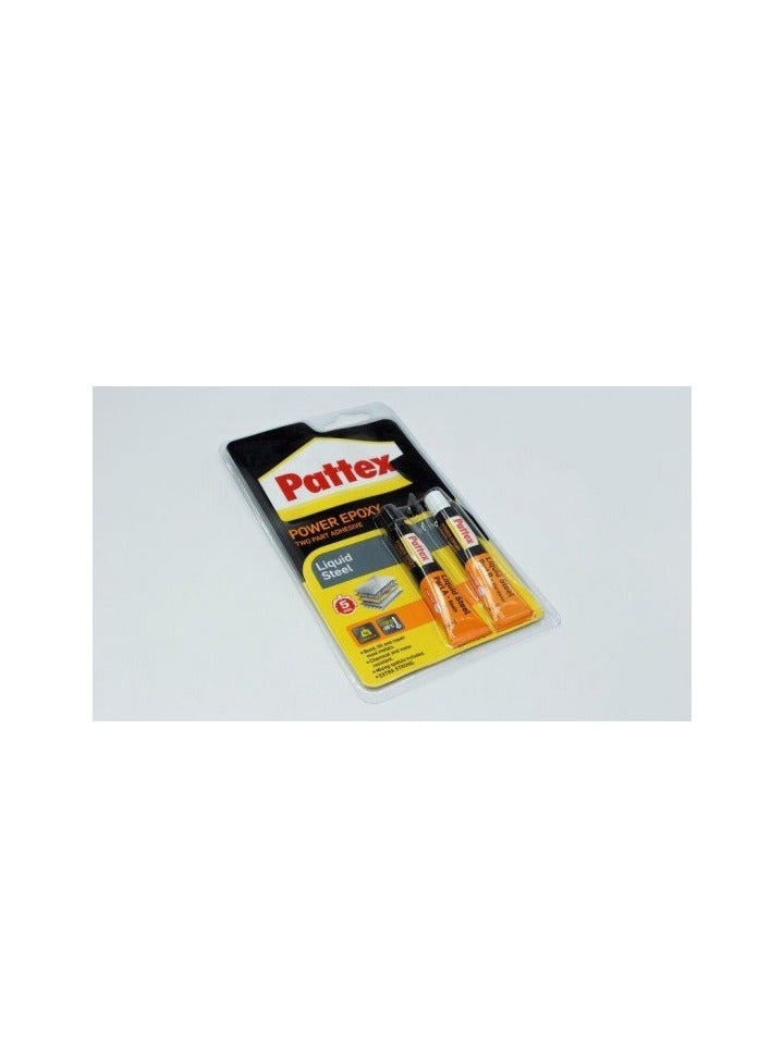 PATTEX Power Epoxy Liquid Steel Two Part Adhesive, 2x11ml - Image 2
