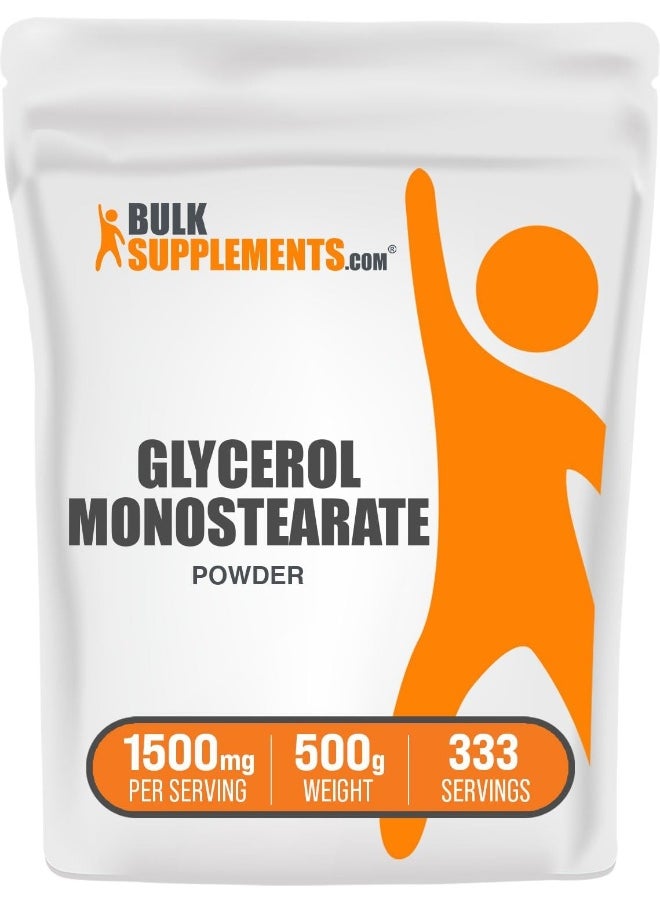 BulkSupplements .Com Glycerol Monostearate Powder - Glycerol Powder For Endurance & Hydration - Food Grade, Gluten Free - 1500Mg Per Serving, 333 Servings (500 Grams - 1.1 Lbs)  - Image 1
