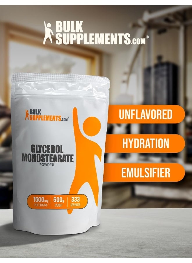 BulkSupplements .Com Glycerol Monostearate Powder - Glycerol Powder For Endurance & Hydration - Food Grade, Gluten Free - 1500Mg Per Serving, 333 Servings (500 Grams - 1.1 Lbs)  - Image 5