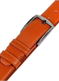 Andora Silver Buckle Swlf Patterned  Leather Belt - Havana  - Image 2