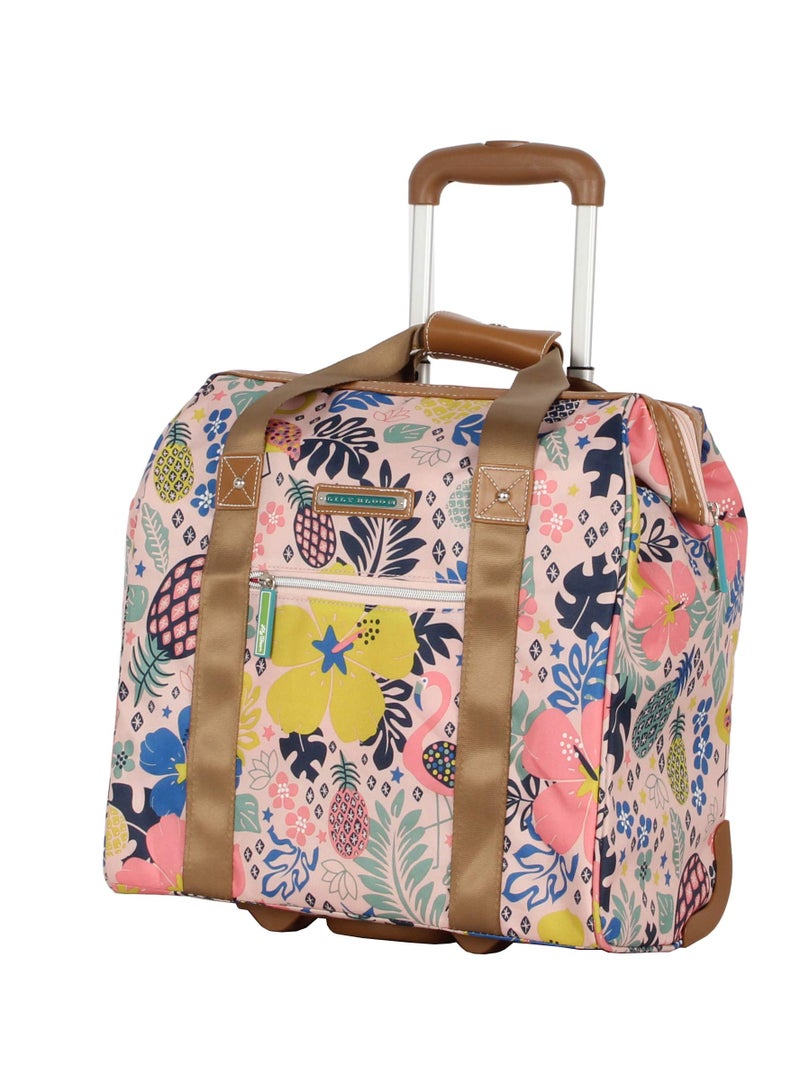 Lily Bloom Design Pattern Carry on Bag Wheeled Cabin Tote (Cabin Pink) - Image 1