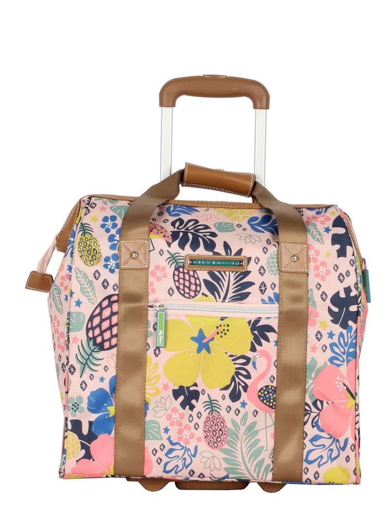 Lily Bloom Design Pattern Carry on Bag Wheeled Cabin Tote (Cabin Pink) - Image 2