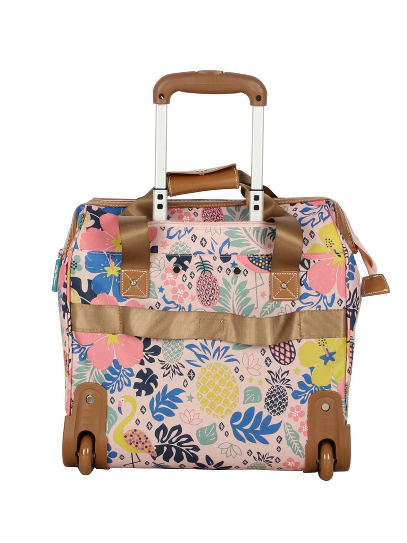 Lily Bloom Design Pattern Carry on Bag Wheeled Cabin Tote (Cabin Pink) - Image 4