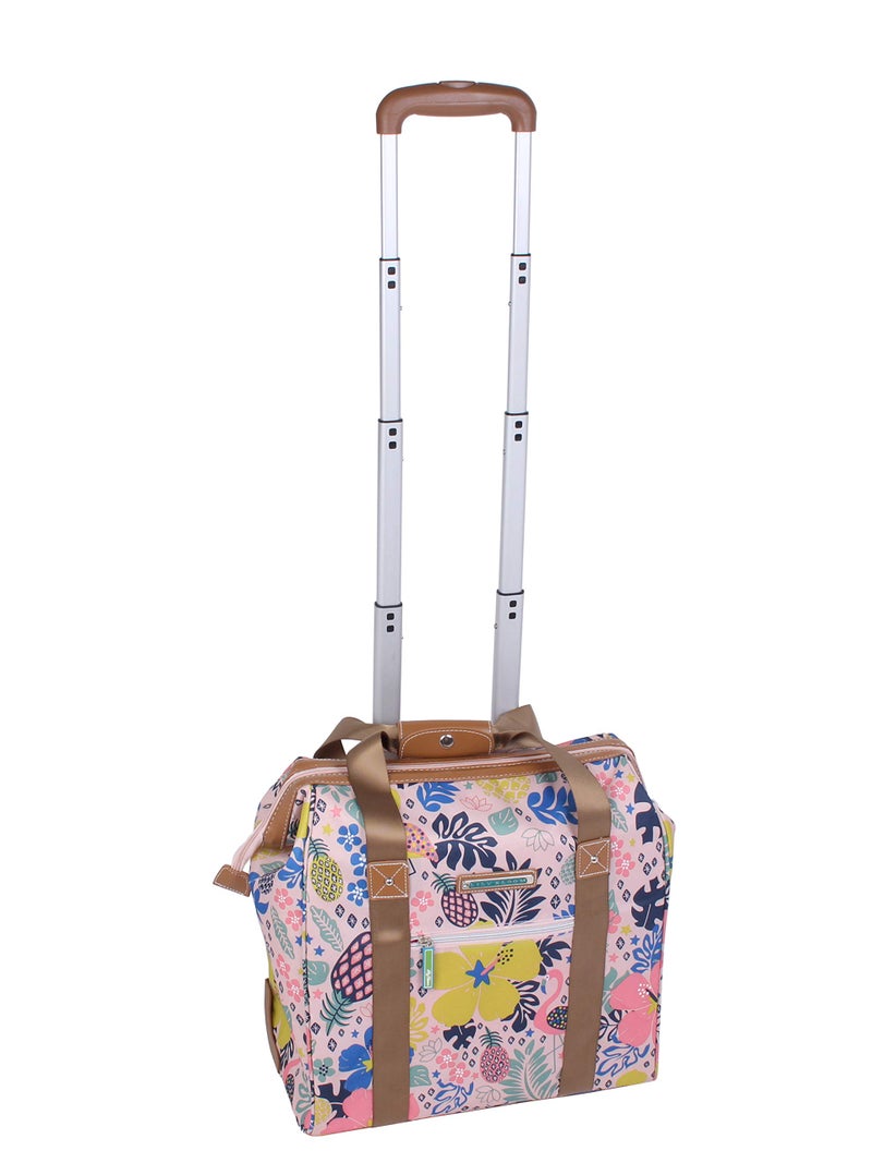 Lily Bloom Design Pattern Carry on Bag Wheeled Cabin Tote (Cabin Pink) - Image 5