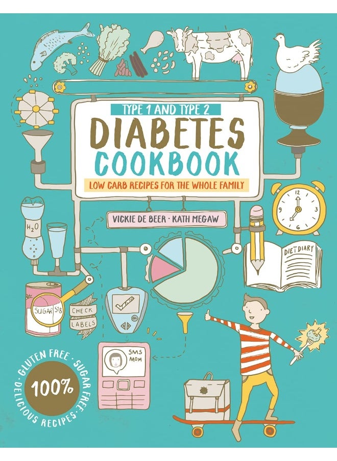 Type 1 and Type 2 Diabetes Cookbook: Low carb recipes for the whole family  - Image 1