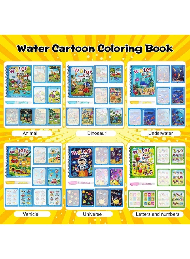 Water Coloring Books for Toddlers, Water Painting Book for Toddlers, Paint with Water Books for 3-5, Water Doodle Book Toys, Travel Toys for Toddlers, Toddler Travel Toys (6 Pack)  - Image 4