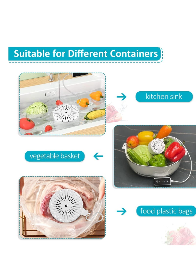 Excefore Upgraded 2-in-1 Fruit and Vegetable Washing Machine, Portable OH-ion Purifier Cleaner Device for Fruit, Vegetables, Rice, Meat, and Tableware - Image 4