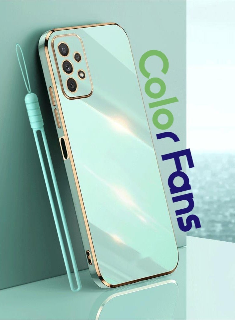 Color Fans Mobile Phone Case for Samsung  Galaxy A52 Electroplated Protective Case Green - Image 1