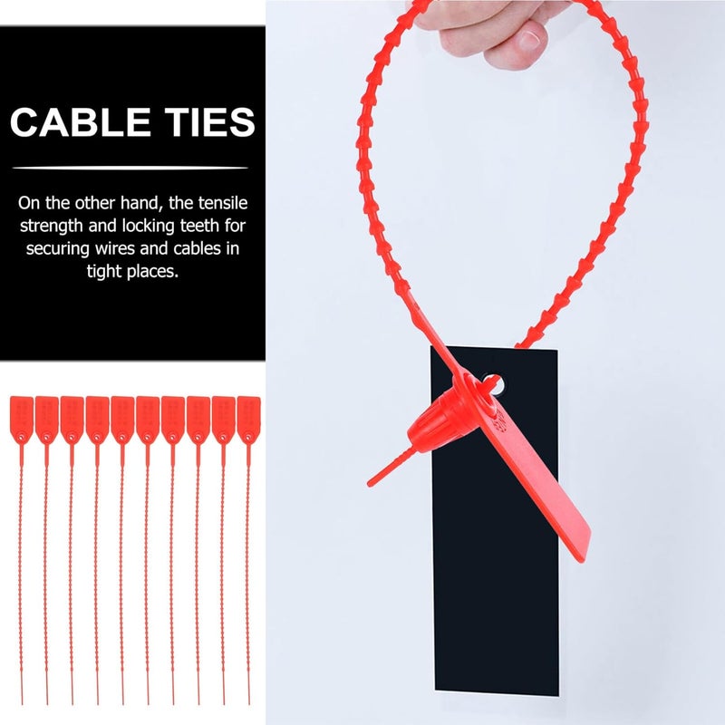 100Pcs Wire Tie Wraps with Random Codes and Sign Board for Secure Cable Management Weather Resistant for Home Office Garage and Workshop Use - Image 4