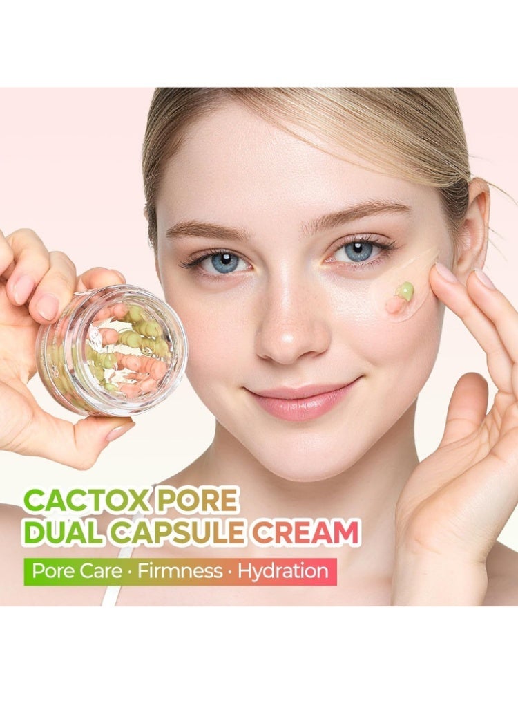 دكتور ميلاكسين د. ميلاكسين Cactox Pore Dual Capsule Cream - كريم وجه مرطب لتقليل مظهر المسام مع خلاصة الصبار وPDRN وكولاجين نباتي - Image 2