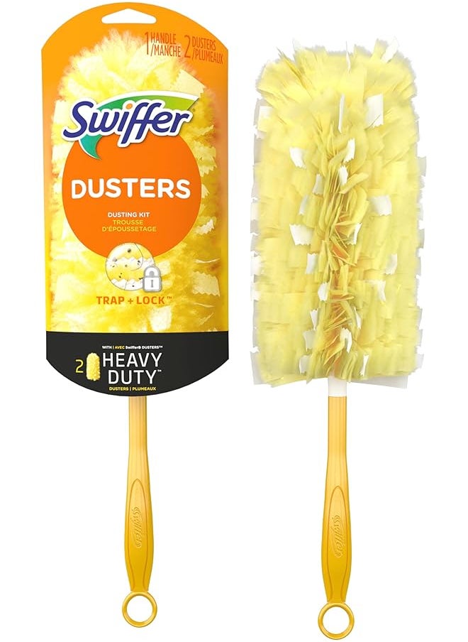 Swiffer - Procter And Gamble 360 Starter Kit Includes 1 Handle And 2 Dusters Yellow - Image 1