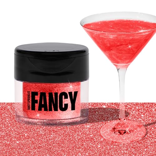Fancy Sprinkles Holiday Ruby Red Premium Edible Glitter, 100% Edible Glitter for Sparkling Food & Drinks No Taste or Texture (4gm) - Image 1