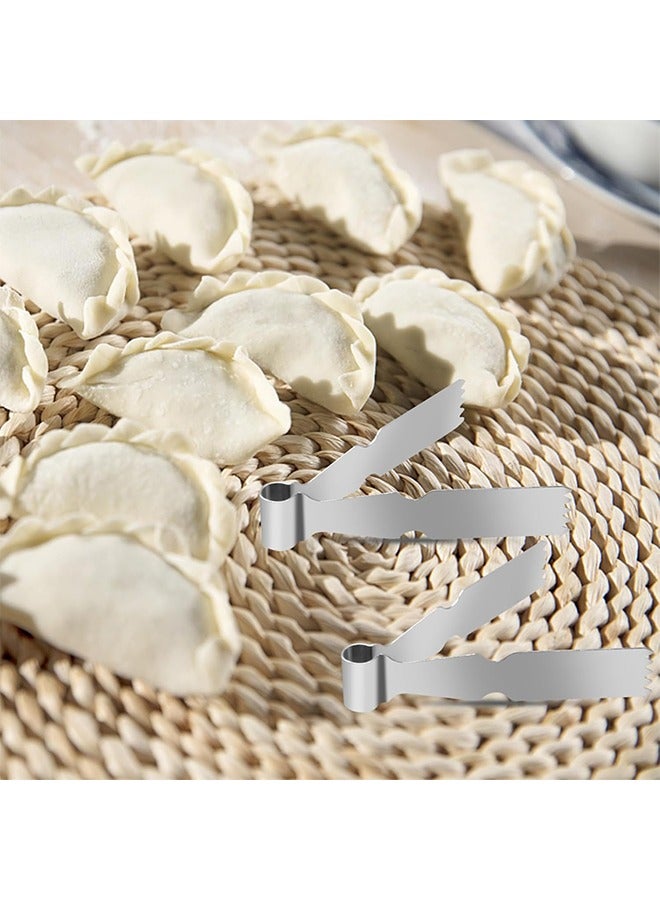 اتش واي 2 قطعة ملقط المعجنات ملقط ، ملقط المعجنات الفولاذ المقاوم للصدأ ، أداة المكشكش للخبز لتزيين وختم ملفات تعريف الارتباط - Image 4