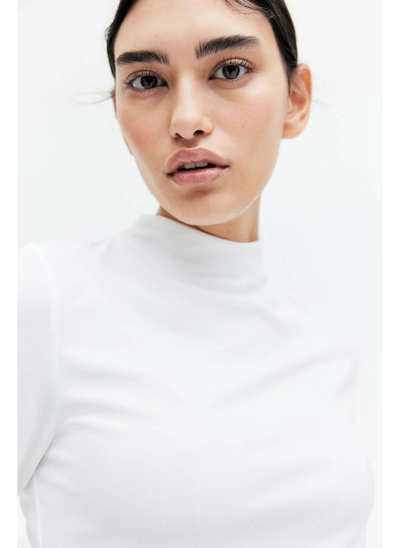اتش اند ام Turtleneck microfibre top