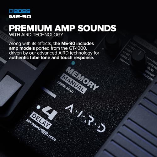 BOSS ME90 Guitar MultiEffects AllInOne Guitar Processor 11 Onboard AIRD Amp Models 60 Effects derived from the GT1000 8 MultiFunction Footswitches Redesigned Expression Pedal - Image 3