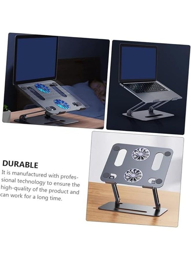 Heavy-Duty Aluminum Laptop Stand – Adjustable Height & 180° Angle, Portable for 10–17” Laptops - Image 4
